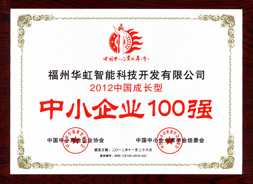 2012中國成長型中小企業(yè)100強